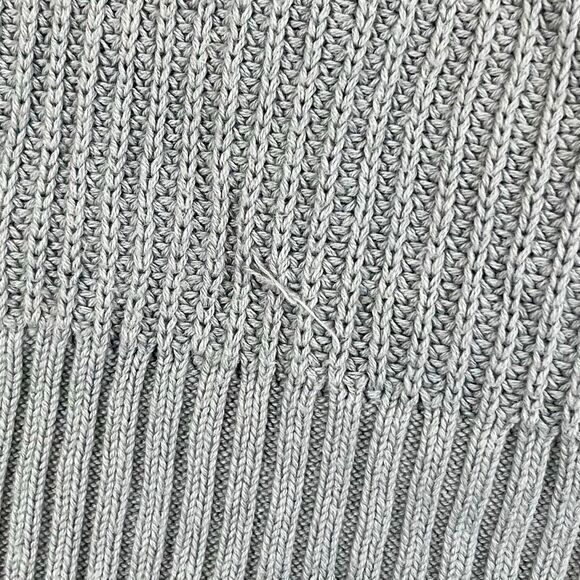 Cabi Fair Play Ribbed Blue Reversible Knit Sweater Large - Picture 5 of 13